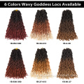 สังเคราะห์ Ombre Gypsy Wavy Locs Freetress Faux Locs